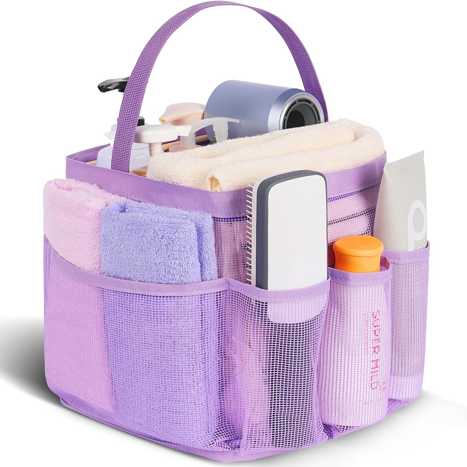 EUDELE Mesh Shower Caddy Portable for College Dorm Room Essentials. Shower Caddy Dorm with 9-Pocket Large Capacity for Beach. Swimming. Gym. Camping. Travel essentials