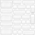 Vtopmart 25 PCS Clear Plastic Drawer Organizers Set. 4-Size Versatile Bathroom and Vanity Drawer Organizer Trays. Storage Bins for Makeup. Bedroom. Kitchen Gadgets Utensils and Office