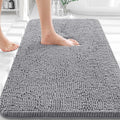 OLANLY Bathroom Rugs 30x20. Extra Soft Absorbent Chenille Bath Rugs | Grey. Quick-Drying Rubber Backing. Machine Washable Bath Mat for Bathroom Floor. Tub and Shower. Home Decor Accessories